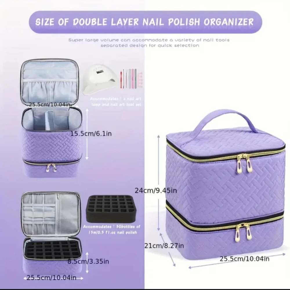 Purple Quilted Storage Organizer